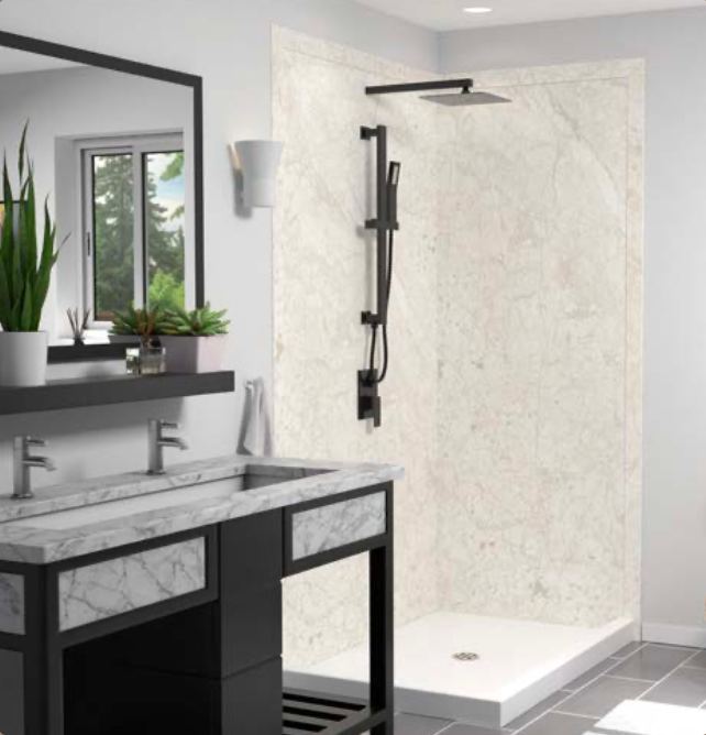 Bath Again stone shower