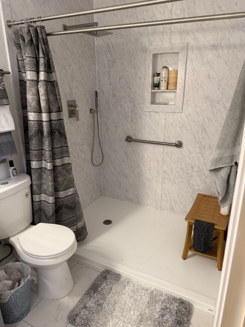 Bathroom after shower remodel