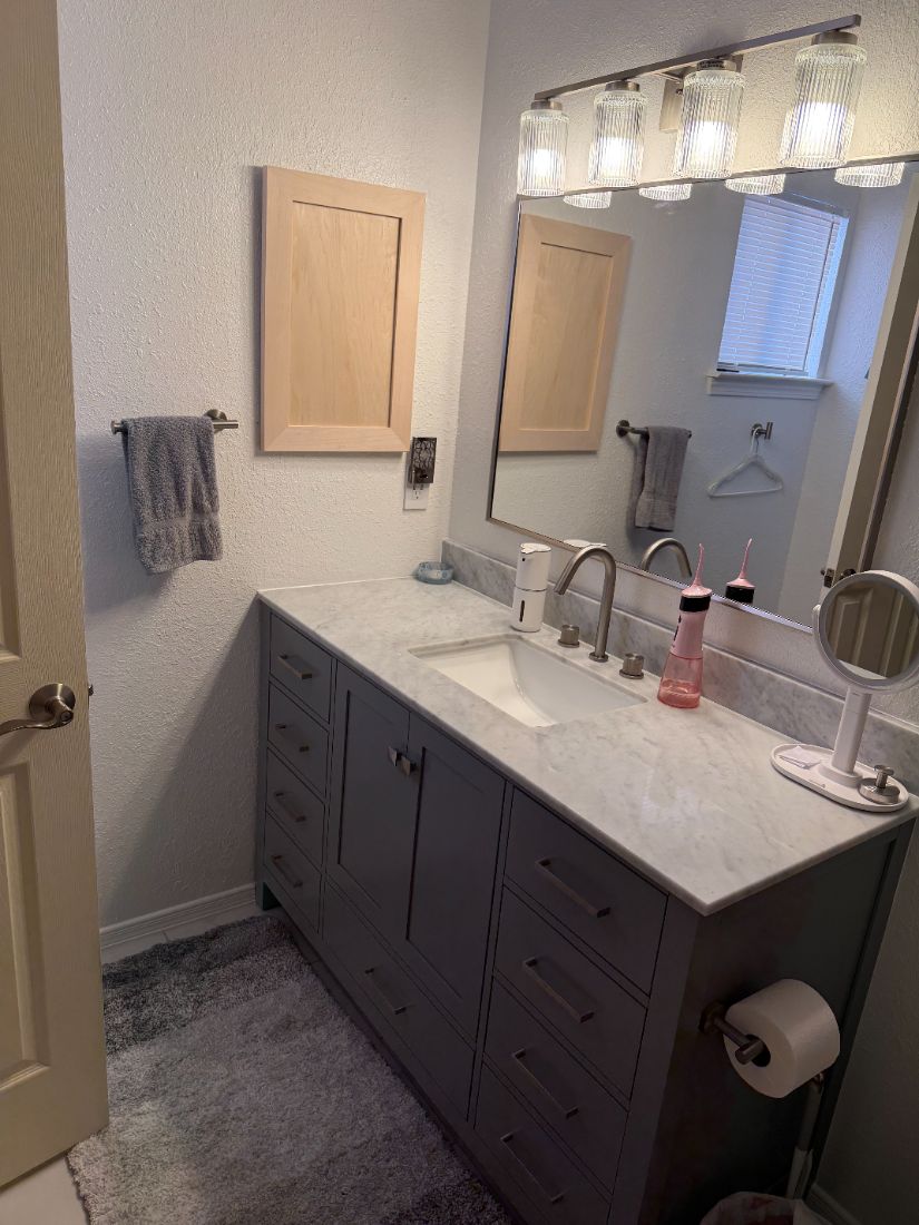 Finished vanity