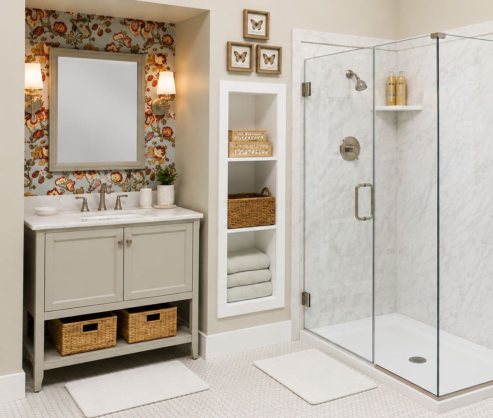 Bath Again marble tub and shower remodel