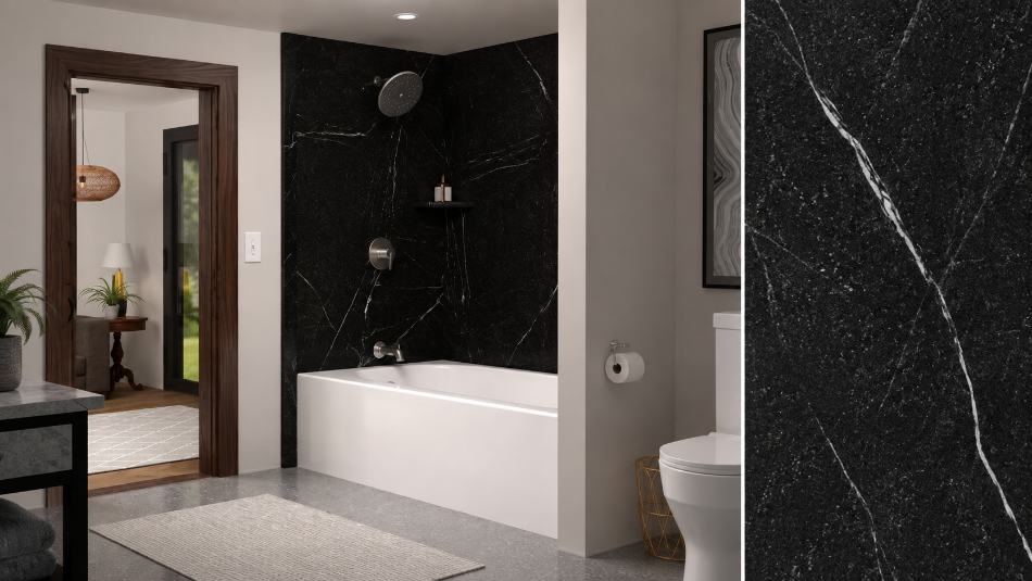Black Mist stone pattern room