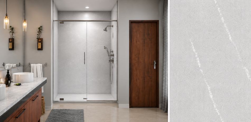 Gray Quartz stone pattern room