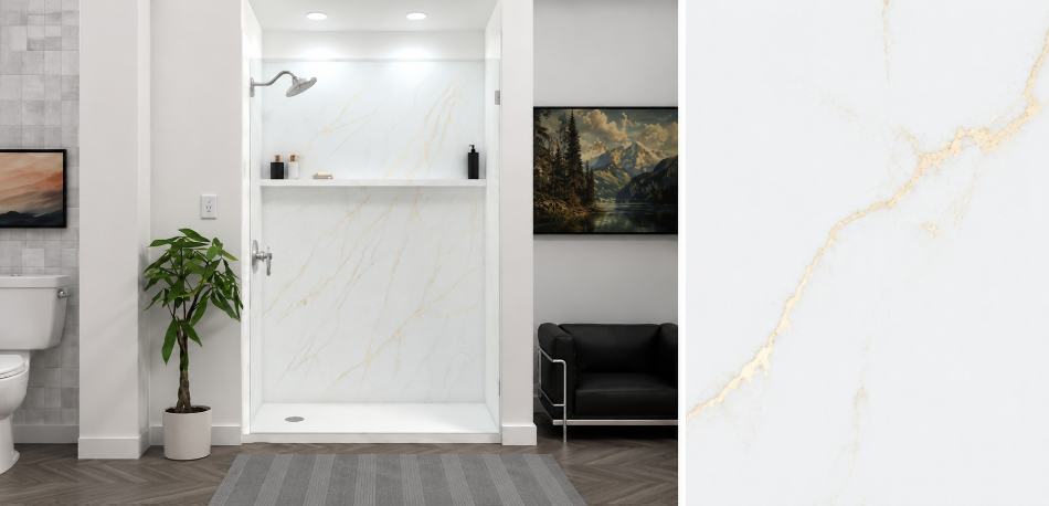 Lincoln Gold stone pattern room