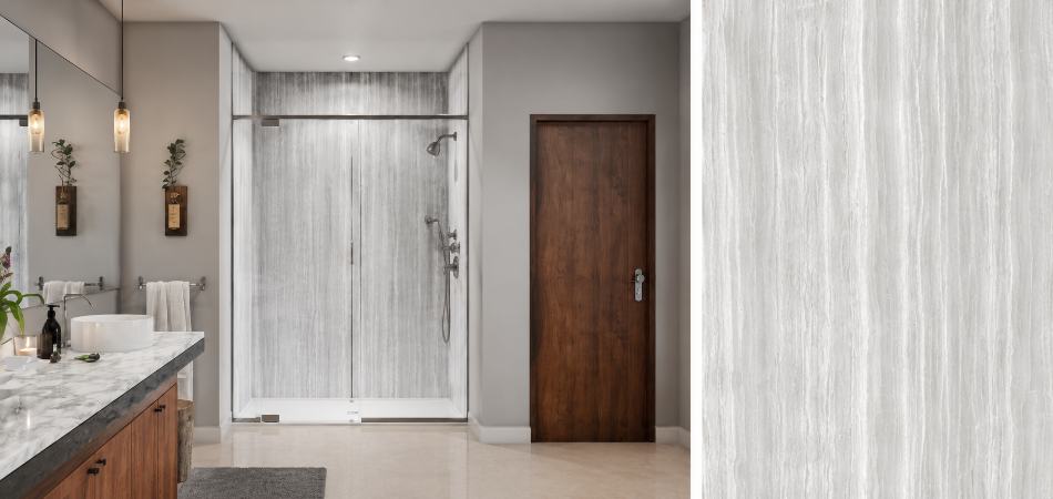 Veincut Gray stone pattern room