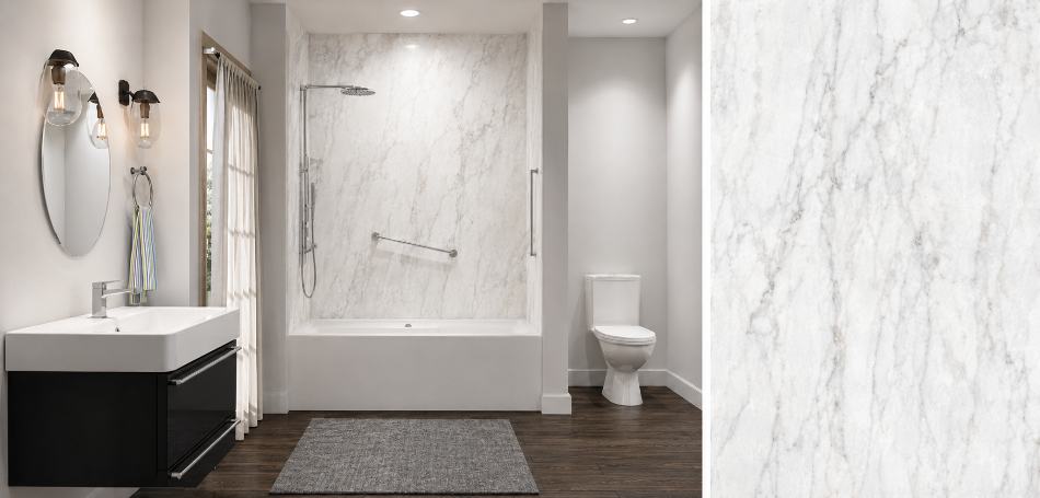White Pearl stone pattern room